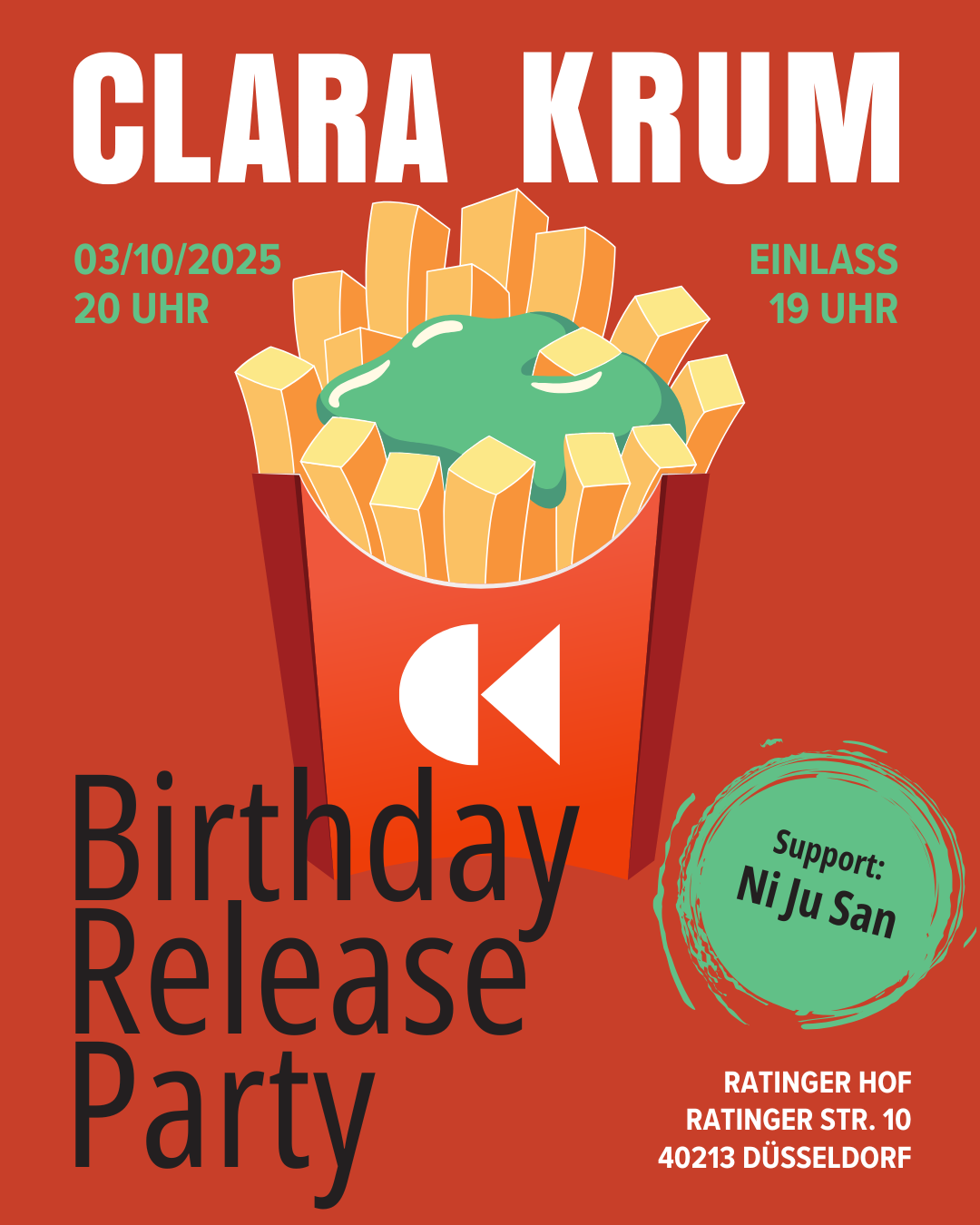 Clara Krum Album Release mit Ni Ju San Support
